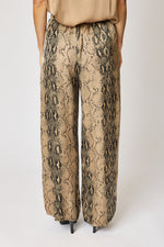 Flowy Satin Snake Pattern Pant