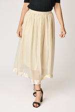 Tulle Skirt with Satin Trim