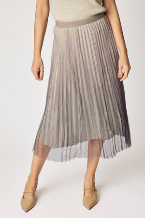 Pleated Glitter Ombre Skirt