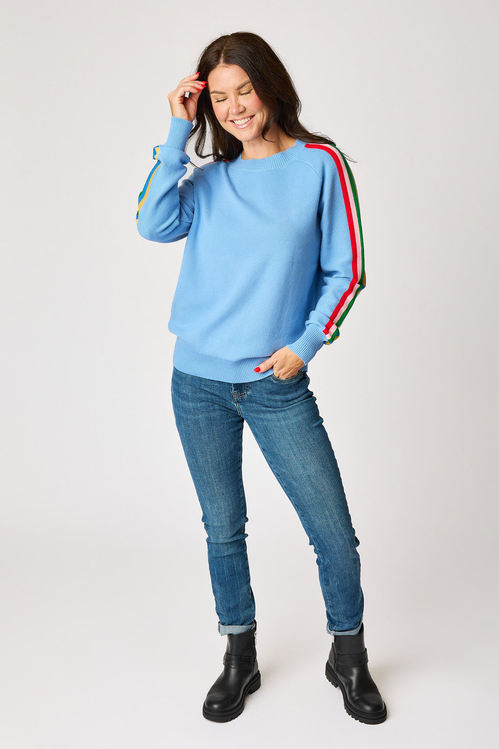 Bright Racer Stripe Sweater