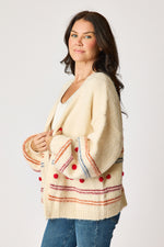 Boho Chic Cardigan with Stripes