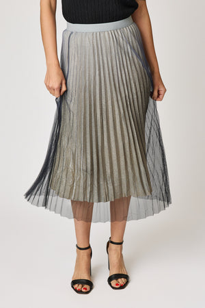 Pleated Glitter Ombre Skirt