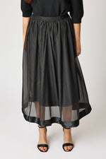 Tulle Skirt with Satin Trim