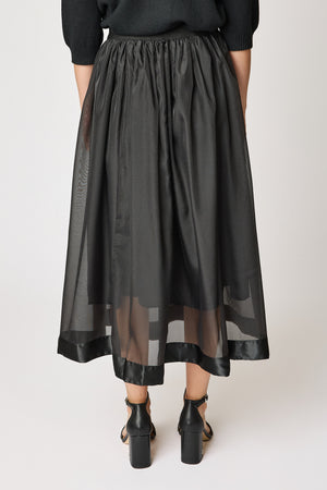 Tulle Skirt with Satin Trim