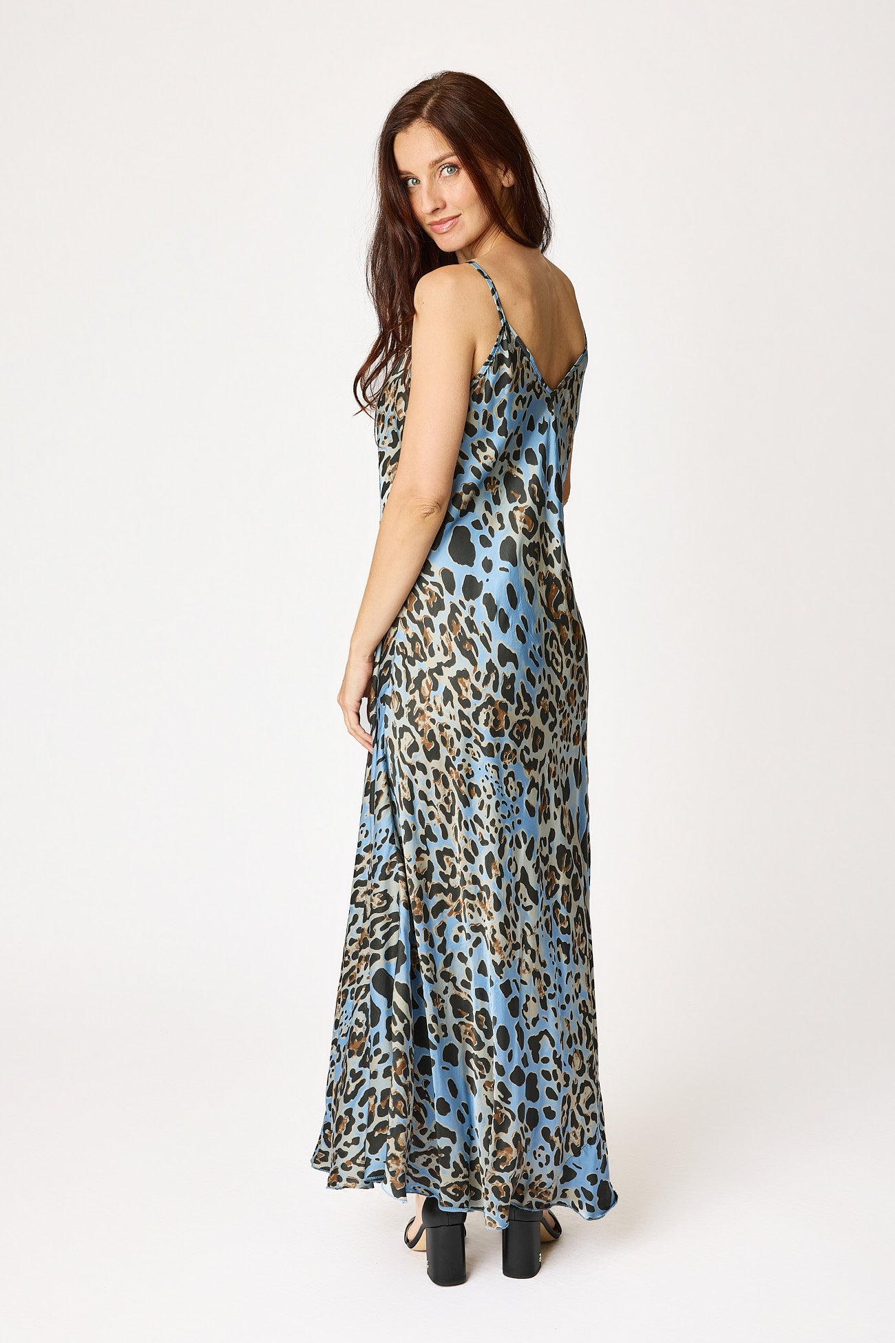 Leopard bias Cut Tank Dress