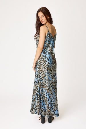 Leopard bias Cut Tank Dress