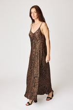 Leopard bias Cut Tank Dress