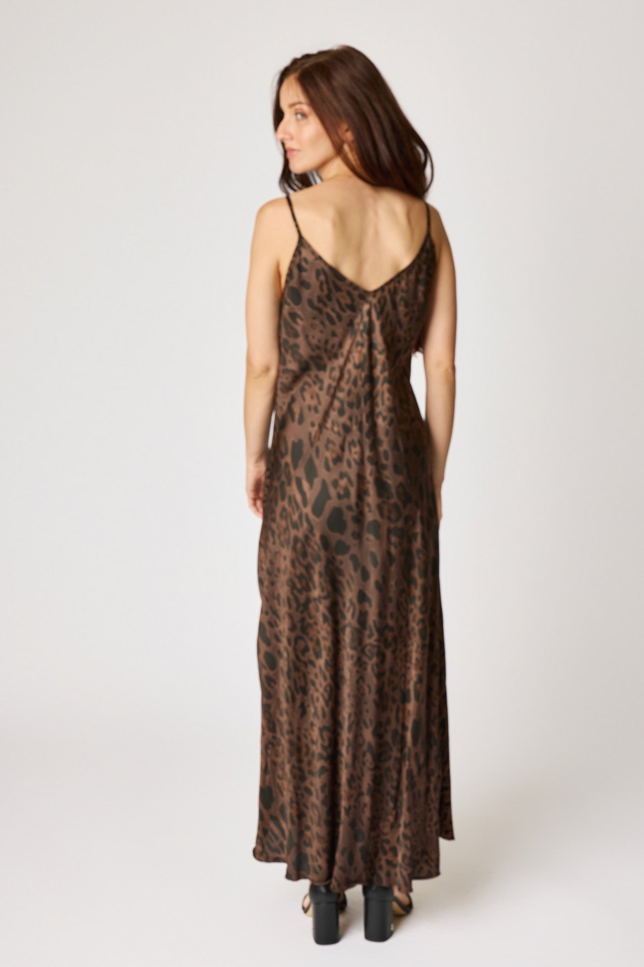 Leopard bias Cut Tank Dress