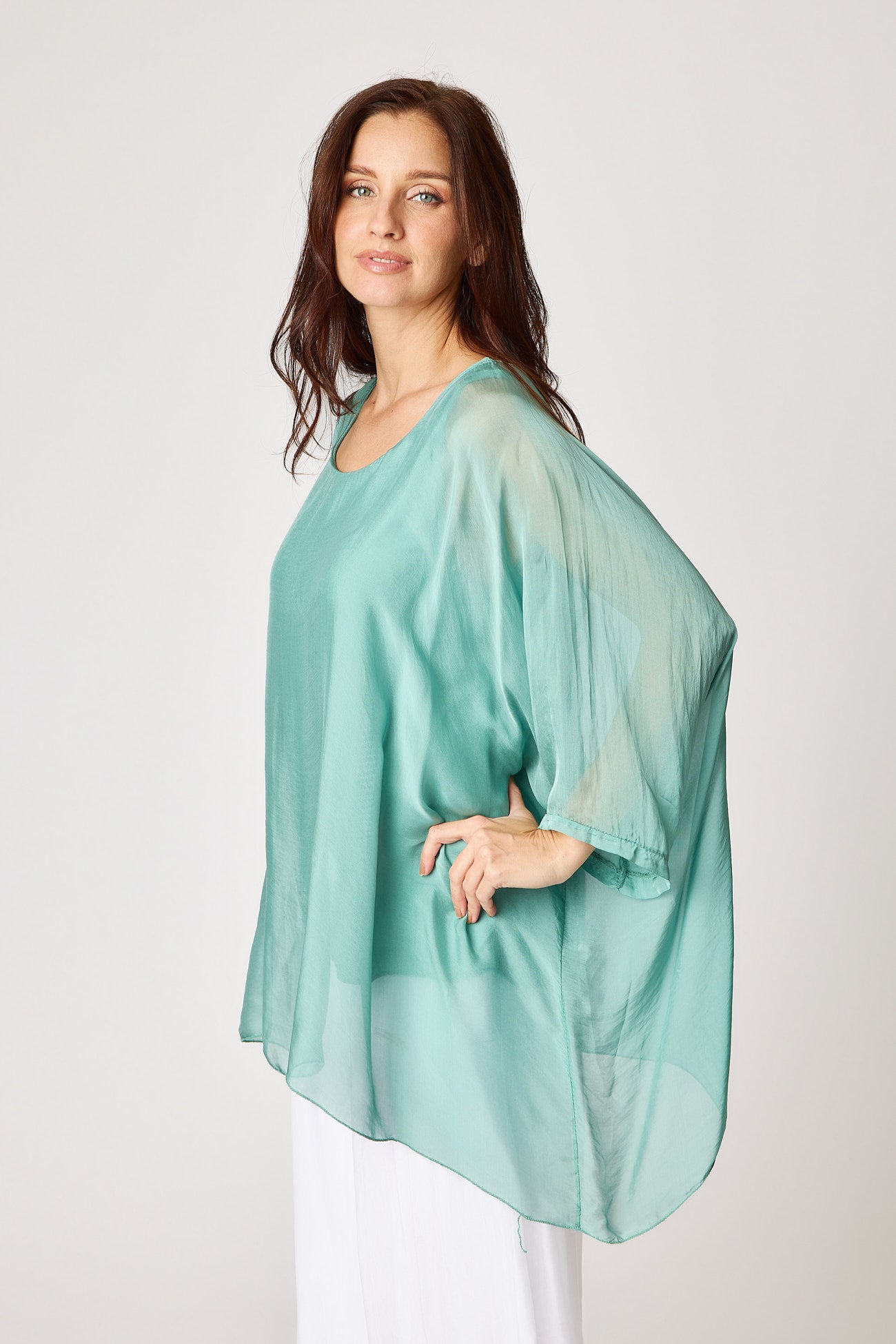 Italian Silk Soft Flowing Top