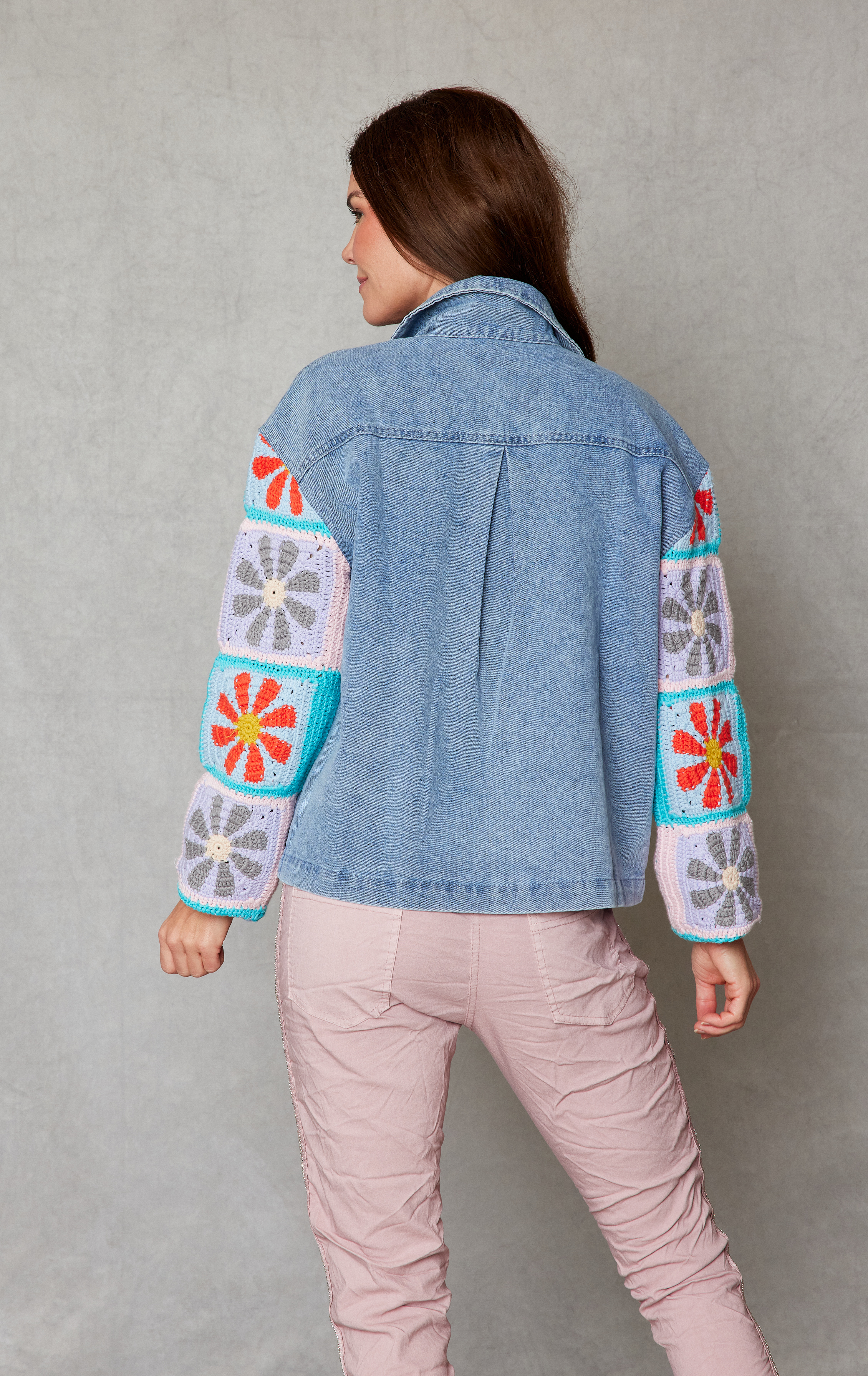 Denim Jacket Crochet Arms