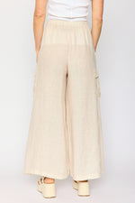 Linen Palazzo Cargo Pant