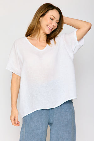 Perfect Linen V-Neck  Tee (7 Colors)