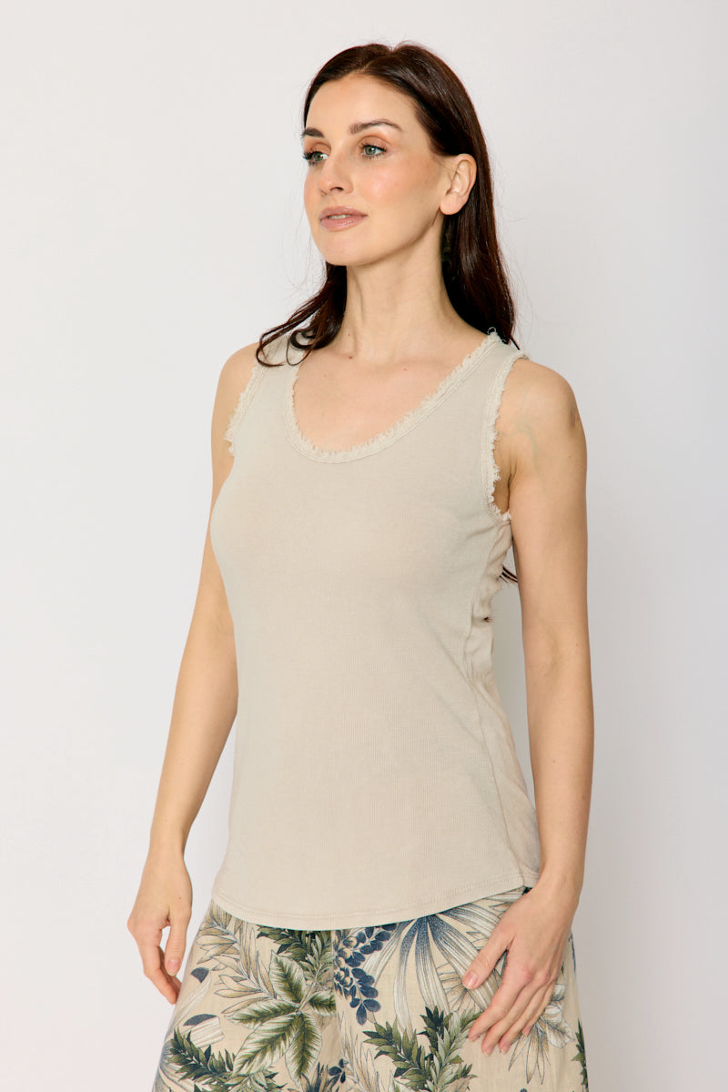 Raw Edge Knit Tank (4 Colors)