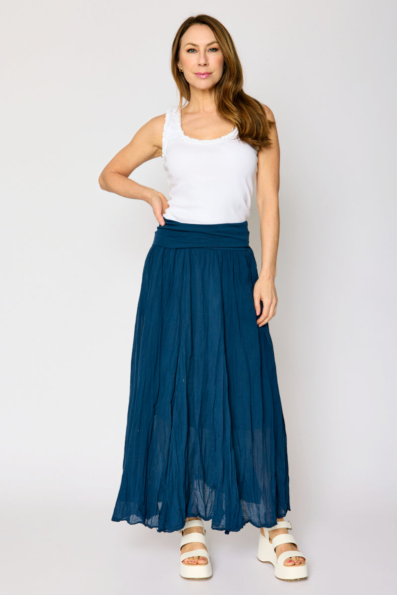 Crinkle Cotton Skirt (4 Colors)