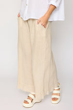 Linen Raw Edge Cropped Pant (5 Colors)