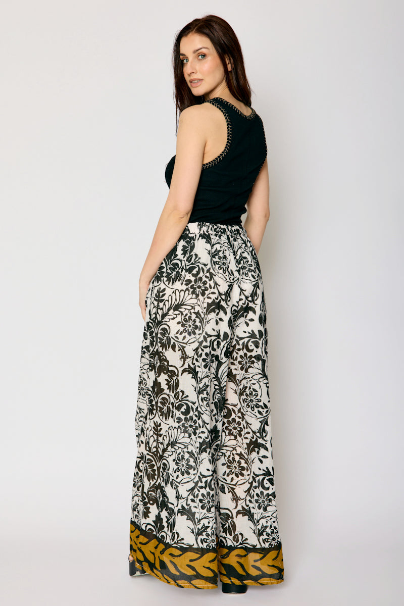 Boho Wide Leg Pattern Pant (2 Colors)