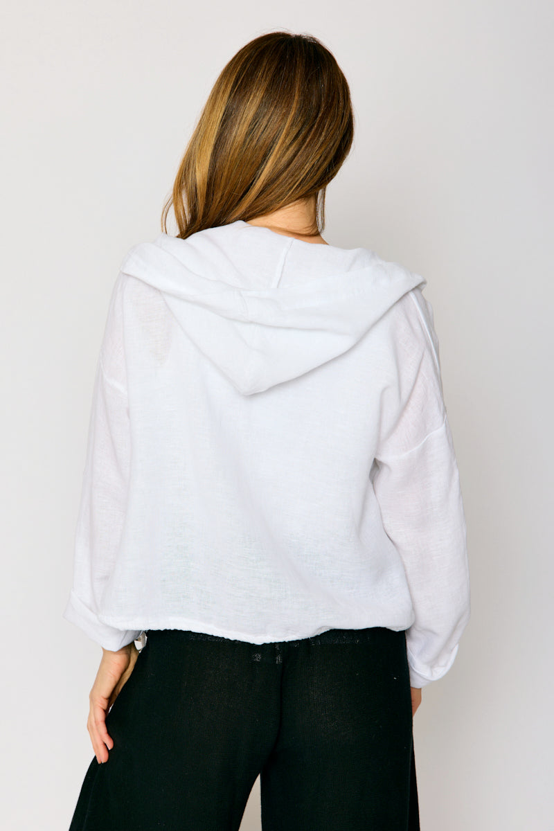 Linen Zip-Up Hoodie (3 Colors)