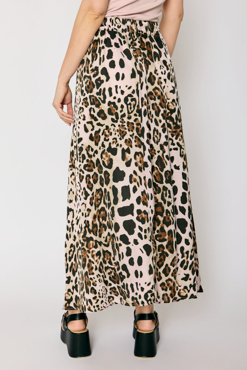 Bias Cut Leopard Skirt (5 Colors)