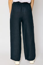 Linen Pant with Raw Edge Trim Waist (4 Colors)