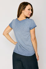 Distressed Ruffle Trim Tee (3 Colors)