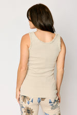 Knit Ruffle Trim Tank