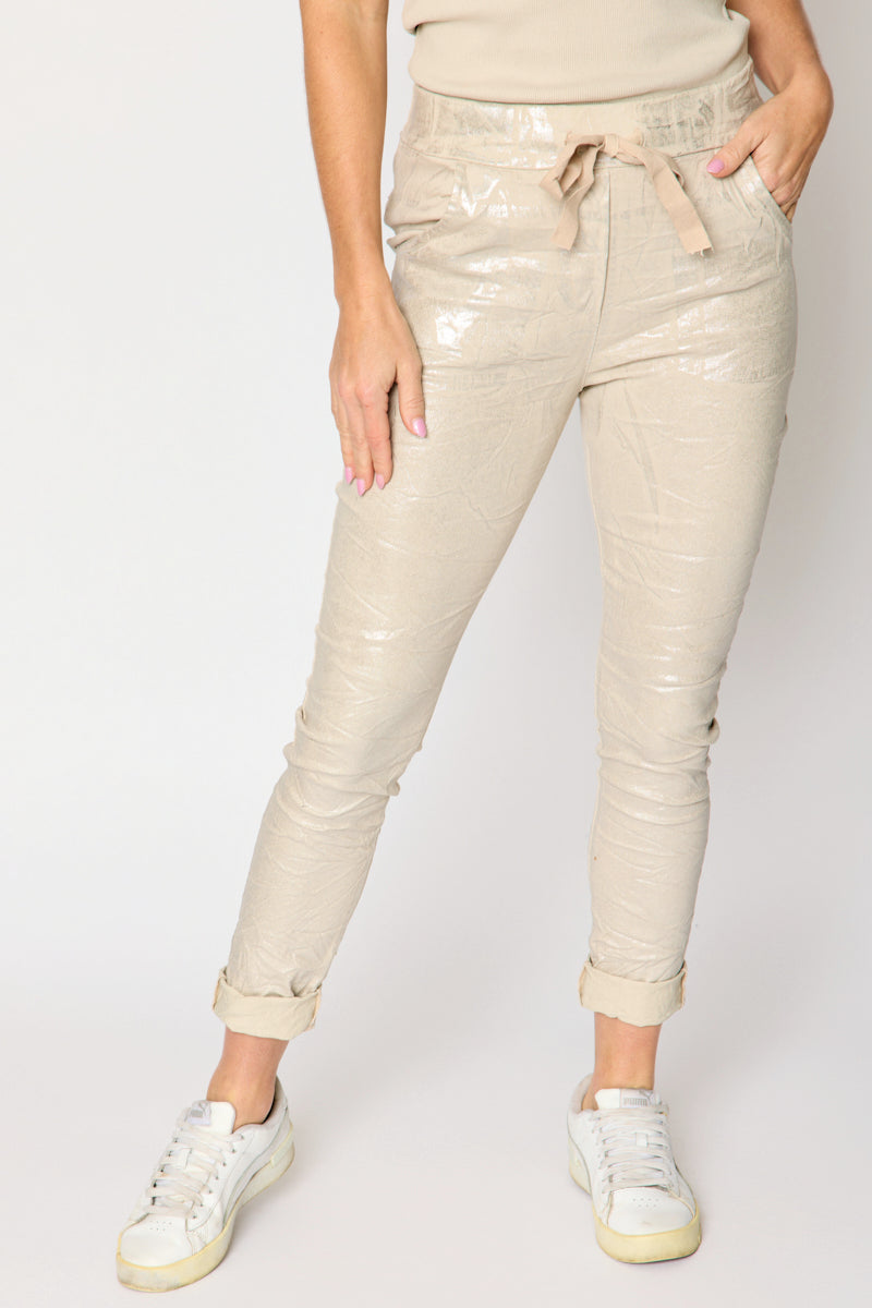 Italian Stretch Silver Pant