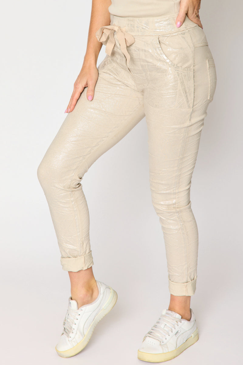 Italian Stretch Silver Pant