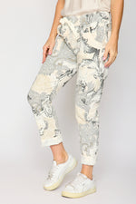 Italian Stretch Paisley Pattern Pant