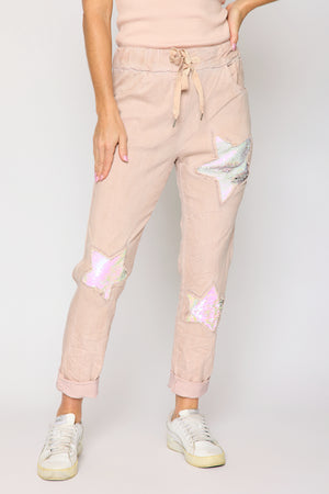 Sequins Star Italian Stretch Pant (2 Colors)