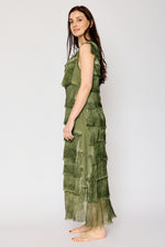 Italian Silk Long Layered Dress (7 Colors)