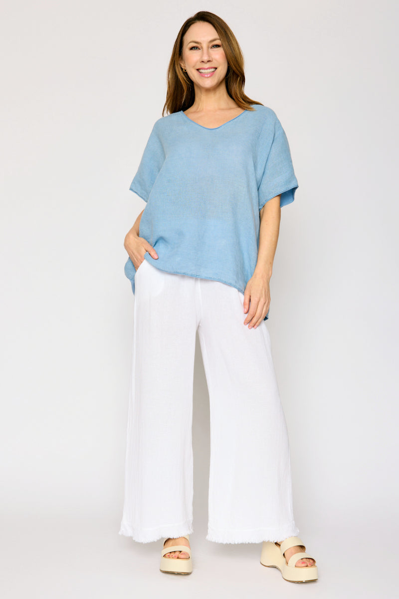 Perfect Linen V-Neck  Tee (7 Colors)