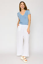 Distressed Ruffle Trim Tee (3 Colors)