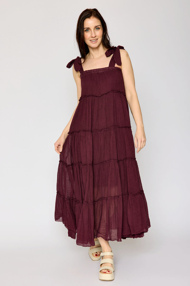 Layered Cotton Voile Dress (2 Colors)