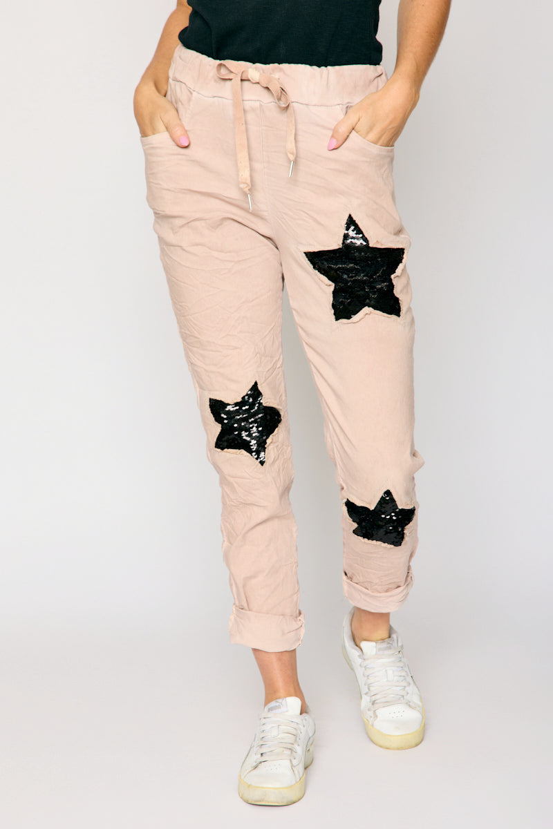 Sequins Star Italian Stretch Pant (2 Colors)