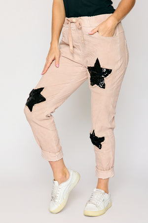 Sequins Star Italian Stretch Pant (2 Colors)