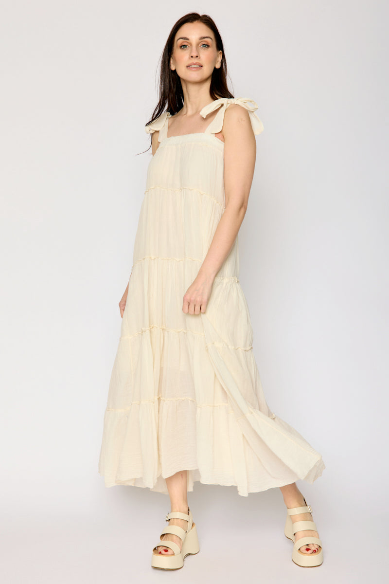 Layered Cotton Voile Dress (2 Colors)