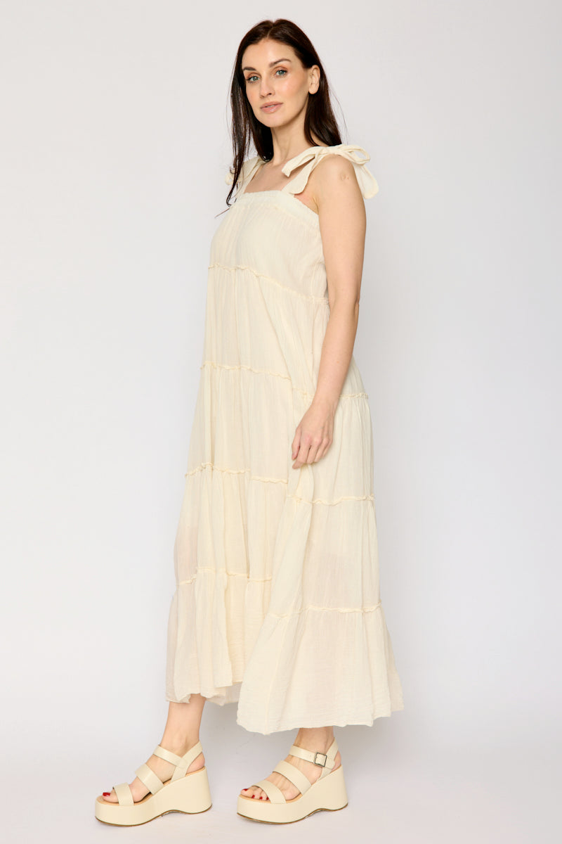 Layered Cotton Voile Dress (2 Colors)