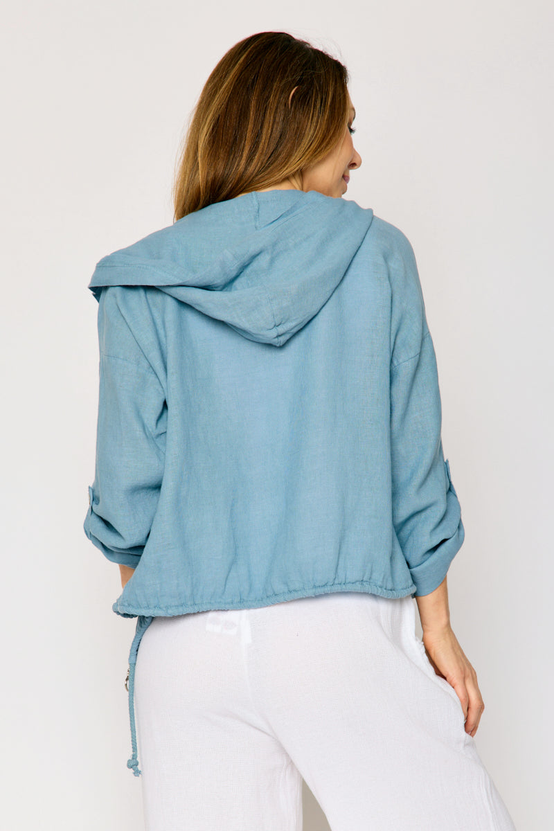 Linen Zip-Up Hoodie (3 Colors)