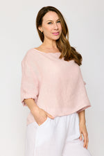 Button Back Linen Top (5 Colors)