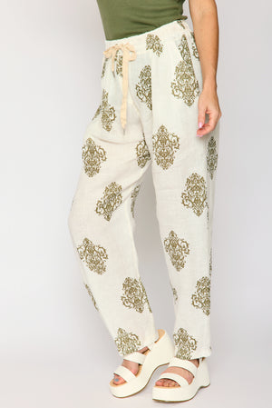 Printed Linen Pant (2 Colors)