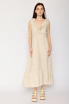 Ruffle Trim Linen Dress (3 Colors)