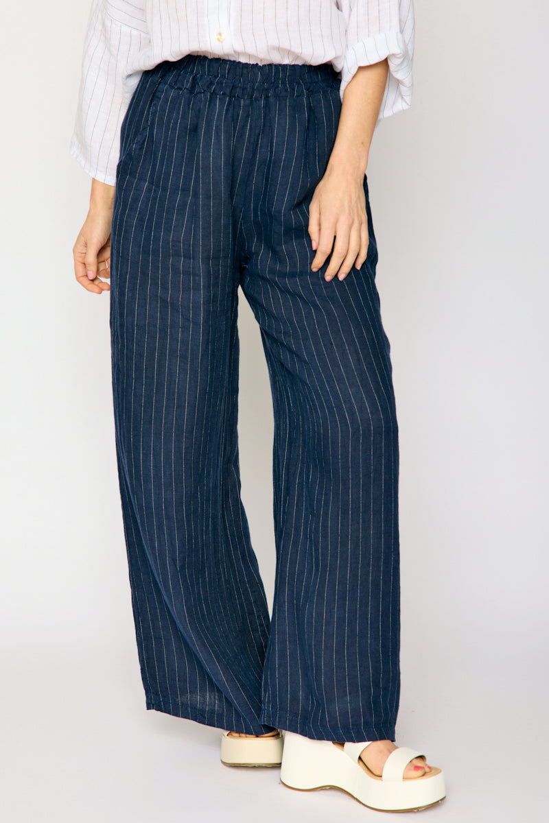 Linen Pinstripe Pant