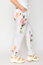 Linen Pink Floral Pant