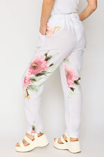 Linen Pink Floral Pant