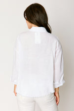 Linen  Raw Edge Pocket Shirt (6 Colors)