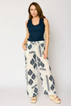 Linen Brocade Pattern Pant