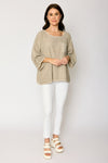 Open Weave 3/4 Sleeve Pocket Top (3 Colors)