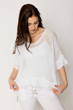 Cotton Mesh Top