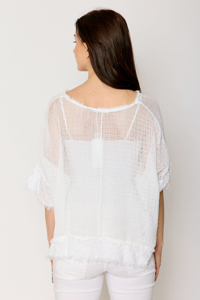 Cotton Mesh Top