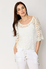 White Lace Cotton Top